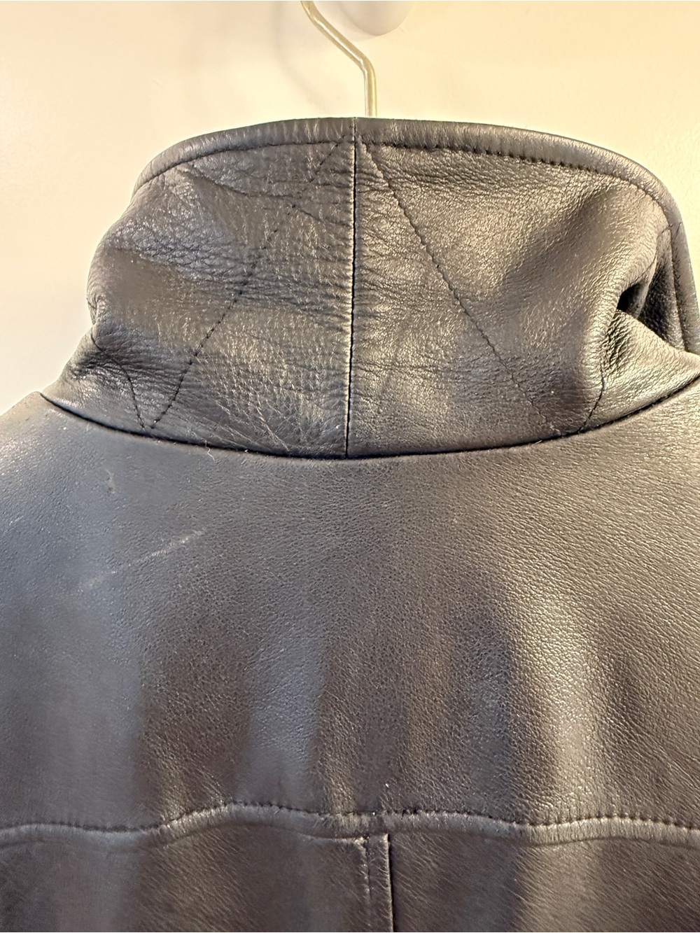 Vintage Jacqueline Ferrar Black Leather Jacket Belted Trench Coat Y2K 90s - Picture 12 of 16